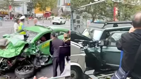 成都草市街交通事故